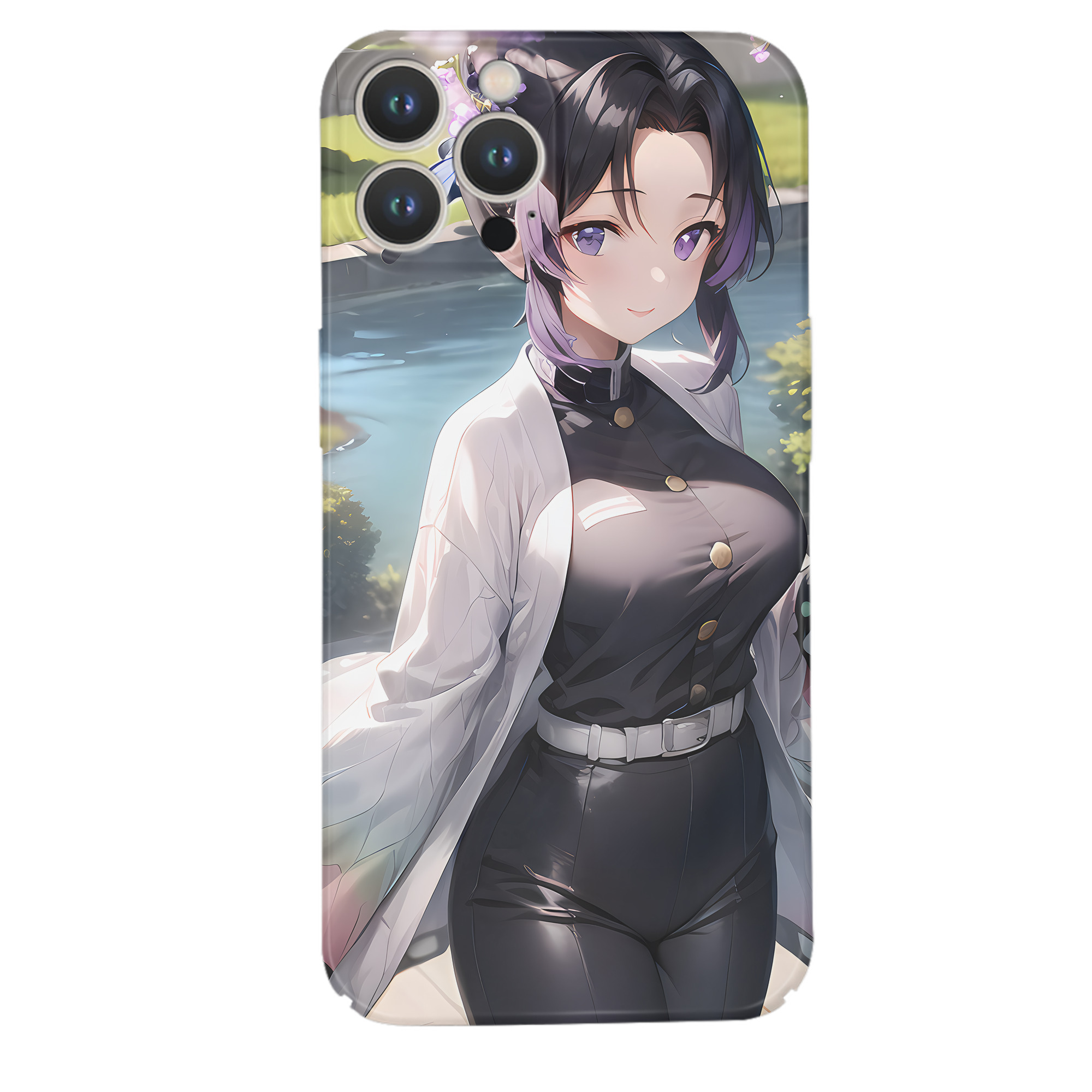 （画像用） 鬼滅の刃（きめつのやいば）蟲柱-胡蝶 しのぶ／こちょう しのぶ Kochou Shinobu 【iPhone 14シリーズ対応】ハードケース